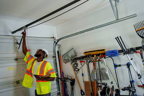 Professional Garage Door technician working in Riverside, MD